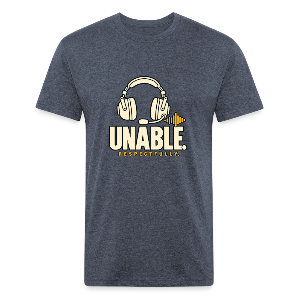 UNABLE. Respectfully. Aviation T-Shirt - heather navy