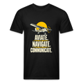 Aviate. Navigate. Communicate. Aviation T-Shirt. - black